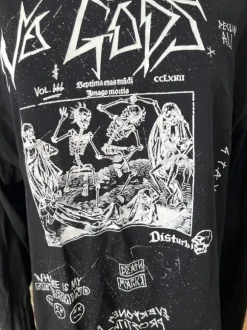 Alternative disturbia long sleeve black shirt