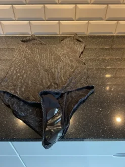Badedragt brun med glitter