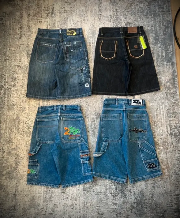 Baggy jortsy vintage shorty denim southpole jnco style 00s y2k swag skate rere masss dc