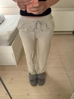 Beige hør bukser