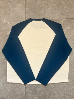 Beige og navy Waffle knit Longsleeve