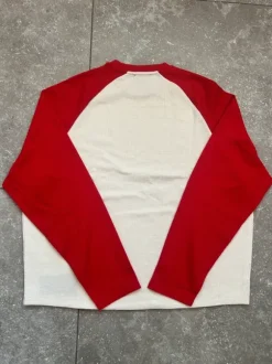 Beige og rød waffle knit Longsleeve