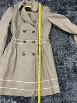 Beżowy płaszcz trencz Thomas Burberry vintage y2k różowe detale