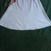 Biała lniana spódnica asymetryczna E-vie idealna na lato len i wiskoza boho vintage rozm. L 40