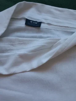 Biała lniana spódnica asymetryczna E-vie idealna na lato len i wiskoza boho vintage rozm. L 40