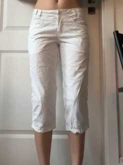 białe jorts capri cargo pants shorts szorty spodenki rybaczki japan style vintage 90s szare retro