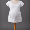 Biały t-shirt ciążowy H&M Mama, rozmiar S