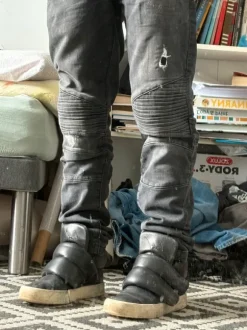 Biker jeans washed skinny