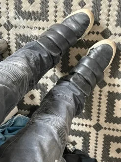 Biker jeans washed skinny