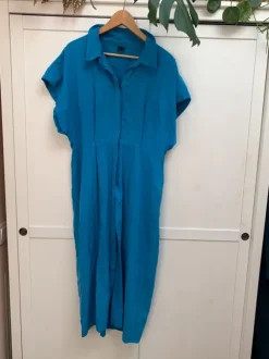Blå skjortklänning Gina Tricot