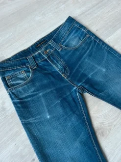 Blåa Dry Japan Nudie Jeans Slim Jim Storlek W32 L33