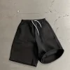 black blank sweat shorts
