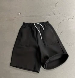 black blank sweat shorts