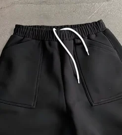 black blank sweat shorts