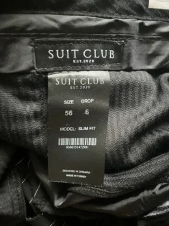 Black pinstripe 3-piece suit from Suit Club