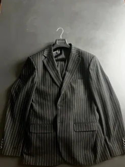 Black pinstripe 3-piece suit from Suit Club