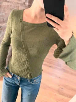 bluse i khaki
