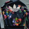 Bluza adidas kwiaty bratki S wiosna lato hit sezonu