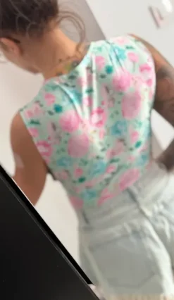 Body w kwiaty 🌸 pastel mint & pink