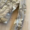 brown army print jacket