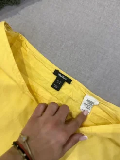 Butter yellow maxi spódnica długa boho cottagecore 100% bawełna H&M Ibiza style