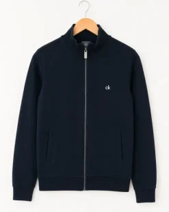 Calvin Klein ziptröja / sweatshirt – mörkblå