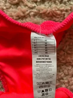 Calzedonia neonowe różowe bikini karczoch materiał gumowany xs