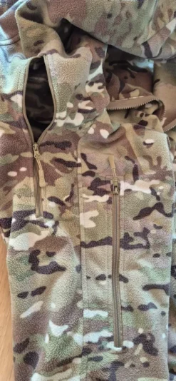 Camouflage fleece jakke