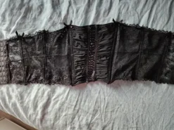 Censored Black Lace Corset Belt - Size S / 36