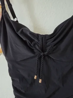 Chantelle Black Swimsuit Shaping One Piece DD Cup Ruched Control Swimwear
