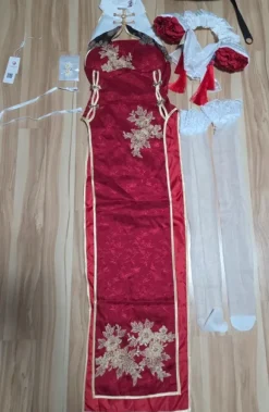 Cheshire New Year Azur Lane Cheongsam Cosplay Strój