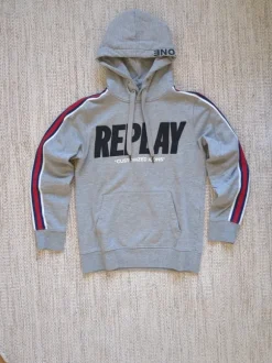 Cool vintage grey hoodie from Replay