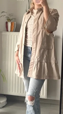 coquette włoski trencz Rossodisera 100% Bawełna S/M