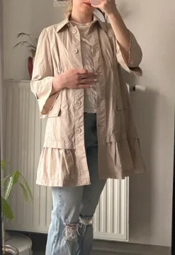 coquette włoski trencz Rossodisera 100% Bawełna S/M