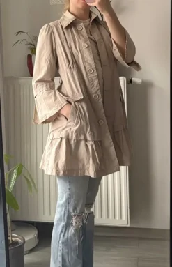 coquette włoski trencz Rossodisera 100% Bawełna S/M