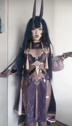 Cosplay Honkai Impact 3rd strój Raiden Mei Uwowo full z wigiem