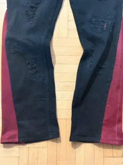 Custommade bootcut flared red jeans alternative goth avant garde