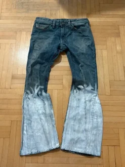 Custommade flared bootcut painted waxed