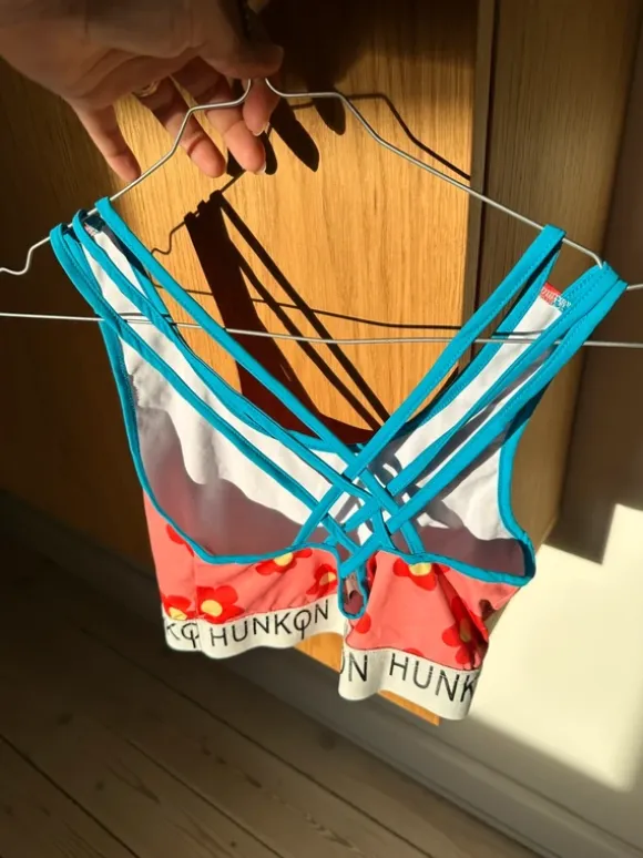 Cute colorful sports bra with flowers