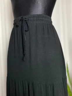Czarna spódnica maxi basic minimal Pieces M wiskoza soft flowy
