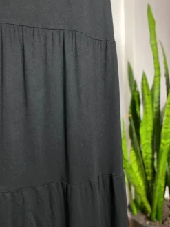 Czarna spódnica maxi basic minimal Pieces M wiskoza soft flowy
