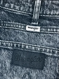 Czarne Mom Jeans Wrangler W25 L28 | Ciemny Denim Bawełniane Spodnie