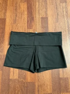 Czarne szorty krótkie spodenki z wywijanym pasem Victoria’s secret angel vintage foldover L/XL