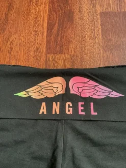 Czarne szorty krótkie spodenki z wywijanym pasem Victoria’s secret angel vintage foldover L/XL