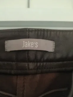 Czekoladowe brązowe spodnie Jake*s 40/42 skóra jagnięca