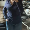 Dark blue button up