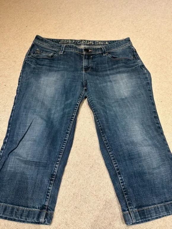 Denim capribukser
