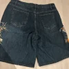 Denim jorts Embroidered jorts with Tiger & Bamboo 🐅