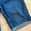Denim short med opsmøring