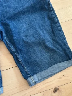 Denim short med opsmøring